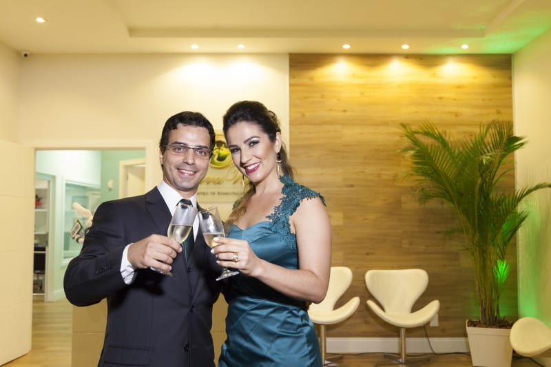Drs João Paulo e Milena Fischer na inauguração da nova clínica